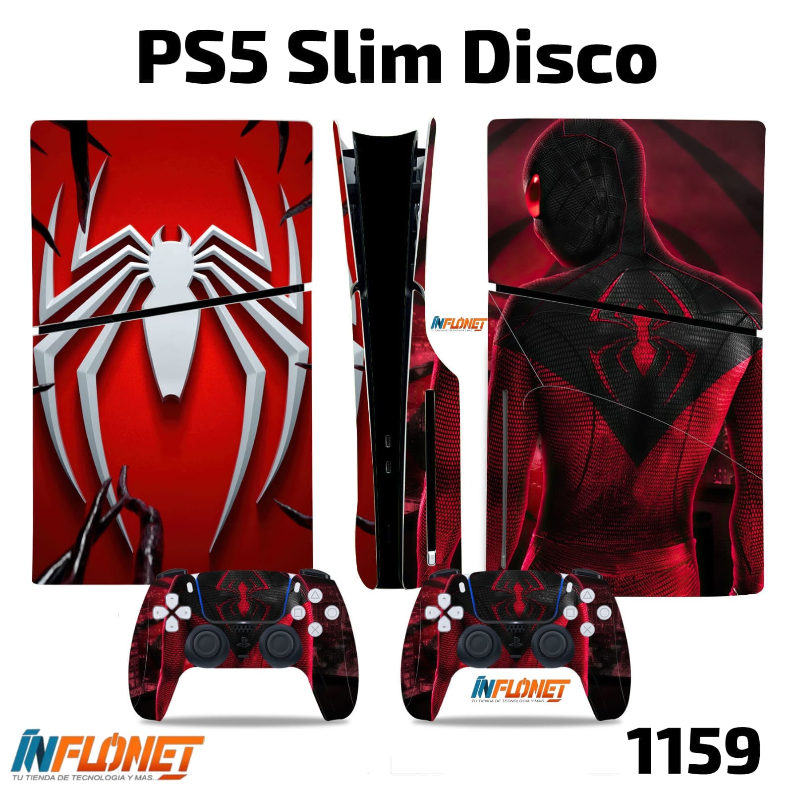 Skin o Calcomania de Vinilo Compatible con Play Station PS5 Slim Disco - Image 22