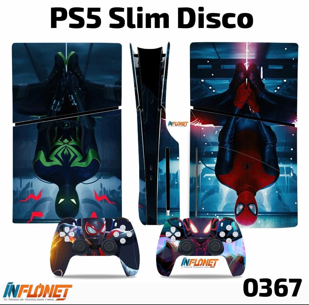 Skin o Calcomania de Vinilo Compatible con Play Station PS5 Slim Disco - Image 26