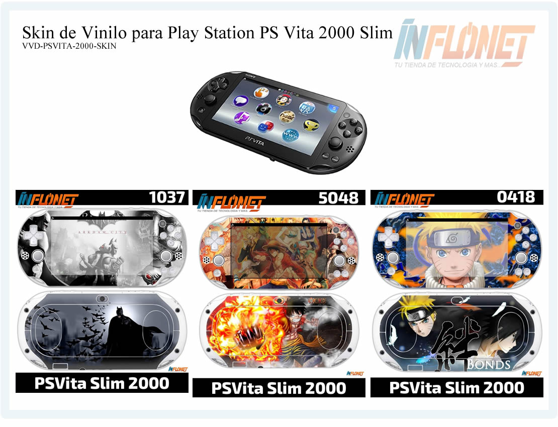 Skin o Calcomania de Vinilo Compatible con Play Station PSVita 2000 o SLIM