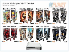 Skin o Calcomania de Vinilo Compatible con XBOX 360 Fat son 8 Diseños disponibles