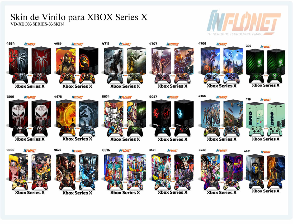 Skin o Calcomania de Vinilo Compatible con XBOX SERIES X
