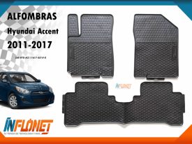 Alfombras de hule Hyundai Accent Años 2011, 2012, 2013, 2014, 2015, 2016, 2017 - Inflonet Guatemala.