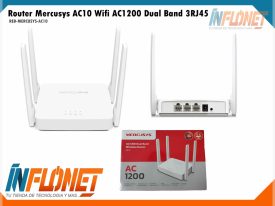 Router Mercusys AC10 Wifi AC1200 Dual Band 4 Antenas 3 Puertos 1 Wan y 2 Lan